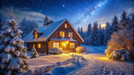 Snow, Winter, Nature, Home and Christmas Landscape