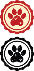 paw prints vector, paw prints logo design, pet logo