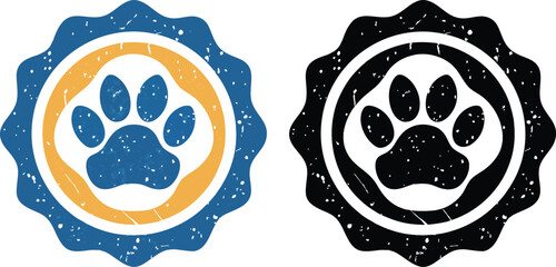 paw prints vector, paw prints logo design, pet logo