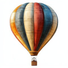 Obraz premium A single hot air balloon clipart, adventure element, colorful pattern, isolated on white background