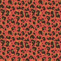 Animal print seamless pattern for fashion. Hand drawn skin animal leather texture. 