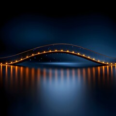 Obraz premium Ilustración en 169 de un puente futurista que conecta dos acantilados, simbolizando la relación entre el presente y el futuro de la investigación con Perplexity AI, integrando elementos digitales y de