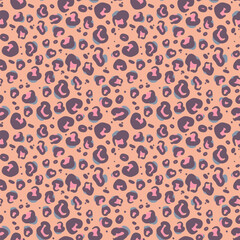 Animal print seamless pattern for fashion. Hand drawn skin animal leather texture. 