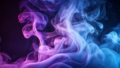 Obraz premium Abstract photo with purple and blue smoke symbolizing creativity, art design