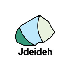 Map City of Jdeideh, Borders for your infographic. Vector illustration design template