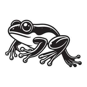 recommend clip art: Frog Clipart, Frog silhouette, A frog Swift Scuttle Illustration in black and white