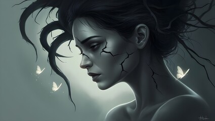 Naklejka premium A Visual Representation of Wellness, Mindfulness, and Emotional Well-being for All. Generative AI