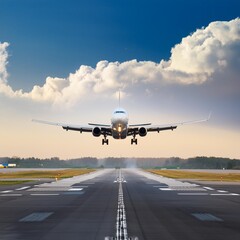 aircraft landing, AI generated