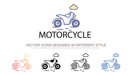 Motorcycle icon design with white background stock illustration
