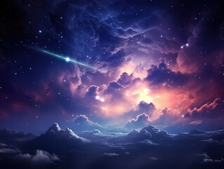 Naklejka premium Wonderful background of the night sky