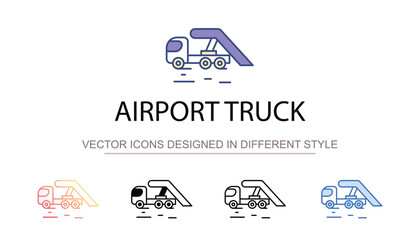 Airport Truck icon design with white background stock illustration