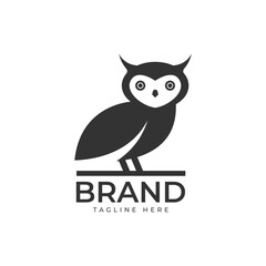 simple and modern owl logo illustration for company, business, community, team, etc, eps10