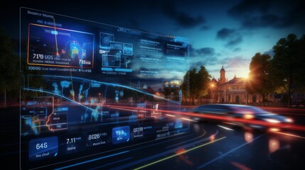 Obraz premium Futuristic geospatial data mapping background for advanced location intelligence insights