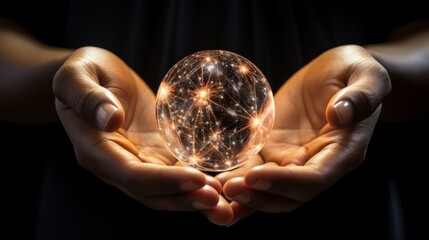 Global network connections with innovative technologies in science and communication