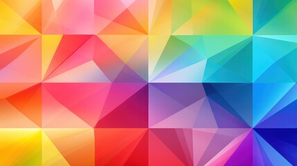 Obraz premium A colorful geometric background with bright diagonal lines in a spectrum of rainbow colors,