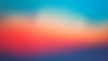 Obraz premium Soft Gradient Dreamscape. Soothing Blend of Vibrant Coral, Serene Teal, and Muted Indigo, Seamlessly Blurring into Each Other. Banner Poster Background Wallpaper With Copy Space