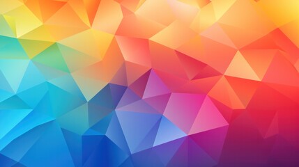 Fototapeta premium An abstract design showcasing a bright diagonal gradient of rainbow colors arranged in geometric shapes