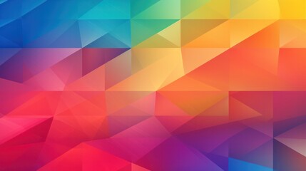 Obraz premium An abstract design showcasing a bright diagonal gradient of rainbow colors arranged in geometric shapes