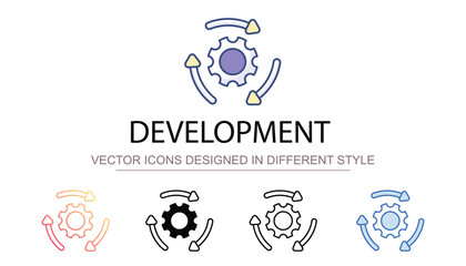 Development icon design with white background stock illustration