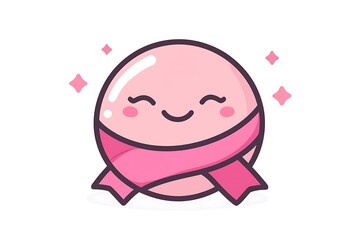 Breast cancer campaign symbol.