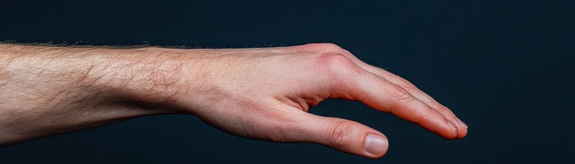 Obraz premium Uncomfortable Nerve Tingling in Hand, Close-up View with Copy Space for Text - Medical Condition Concept