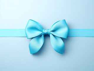 Naklejka premium Superb Directly above shot of aids awareness ribbon with mustache prop on against blue background