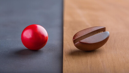 Close-Up of Two Different Objects Side by Side