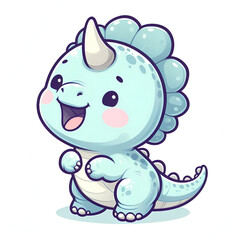 Fototapeta premium Happy Baby Styracosaurus