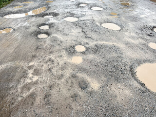 Rural roads are bumpy, waterlogged, and damaged.