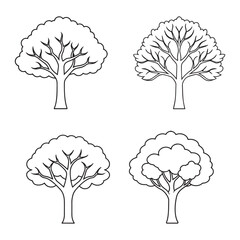 Tree Silhouette Vectors for Trendy and Modern Designs.