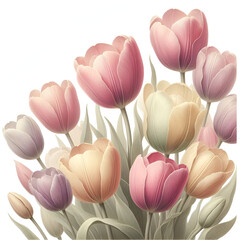 Fototapeta premium Vintage Tulips