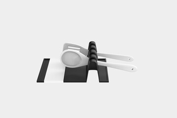 Kitchen Silicone Utensil Rest Isolated On White Background. 3d illustration