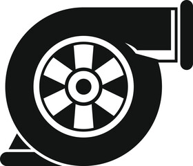 Obraz premium Black and white illustration of a turbocharger increasing pressure in a combustion engine