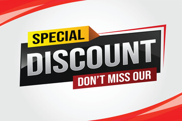 discount special offer poster dont miss out banner graphic design icon logo sign symbol social media website coupon


