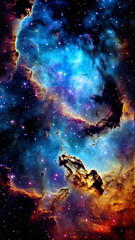 Starry Galaxy and Nebula Fantasy Background