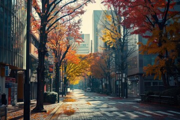 Tokyo in autumn transportation automobile vehicle.