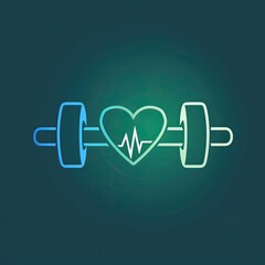 Fitness und Gesundheit Logo - Generative AI