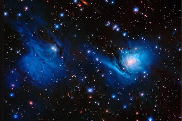 Starry Galaxy and Nebula Fantasy Background