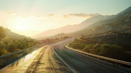 Parkplatz mit Blick auf die Alpen - Generative AI