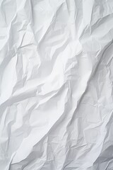 Obraz premium Crumpled white paper background texture.