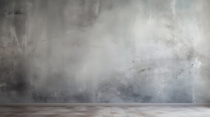 Empty room with a concrete wall and wood floor, perfect for interior design mockups or product presentations.