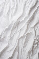 Obraz premium Wrinkled white fabric background texture.