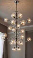 Chandelier Modern Chrome  LED Bulbs Hanging Pendant Lamp Room Decoration