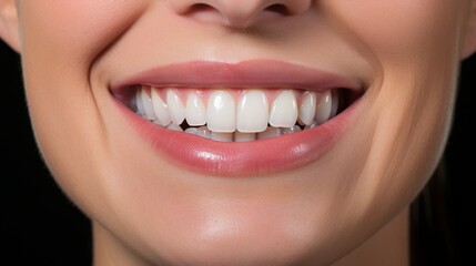 Obraz premium Dramatic tooth whitening transformation showcases radiant smiles in cosmetic dentistry