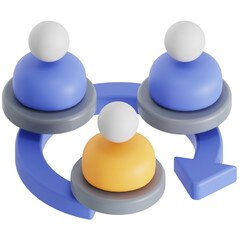 Obraz premium Community marketing 3D icon