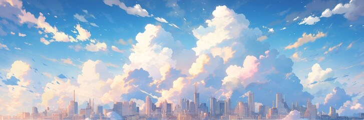 Colorful Anime-Style Fantasy Background: A Vibrant Abstract Art Canvas for Game Concept Enthusiasts, Ideal for Storybook Illustrations and 4K Digital Wallpapers.