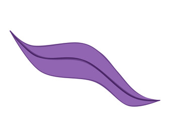 Doodle seaweed leaf illustration aesthetic leaves inspired by flying cloth for botanical drawing that can be use for social media, sticker, wallpaper, etc with aesthetic purple color