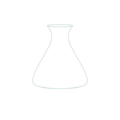 Doodle laboratory equipment erlenmeyer simple illustration that can be use for social media, sticker, wallpaper, decoration, etc. with aesthetic color