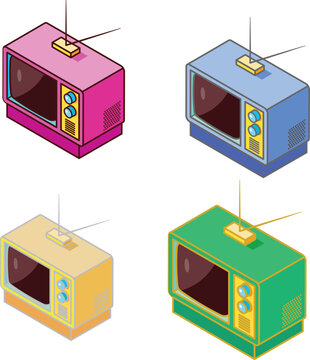 set of tv icons