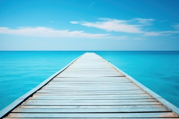 Fototapeta premium Dock background sky outdoors horizon.